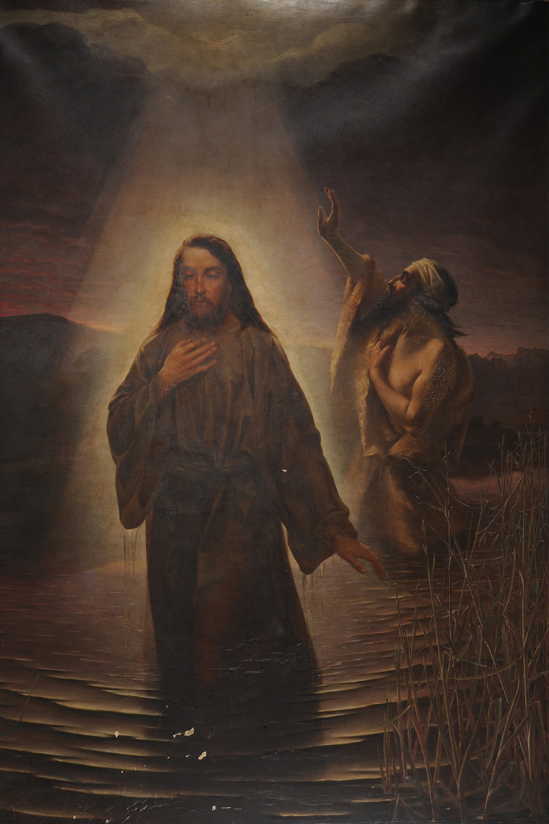 Baptism of Christ before conservation treatment