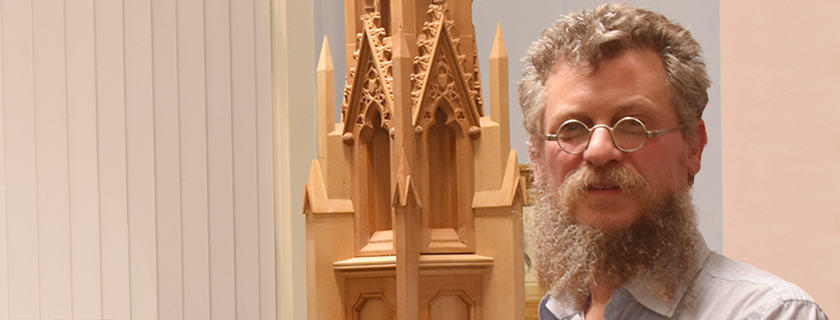 Justin Gare conservator pictured at Artlab Australia
