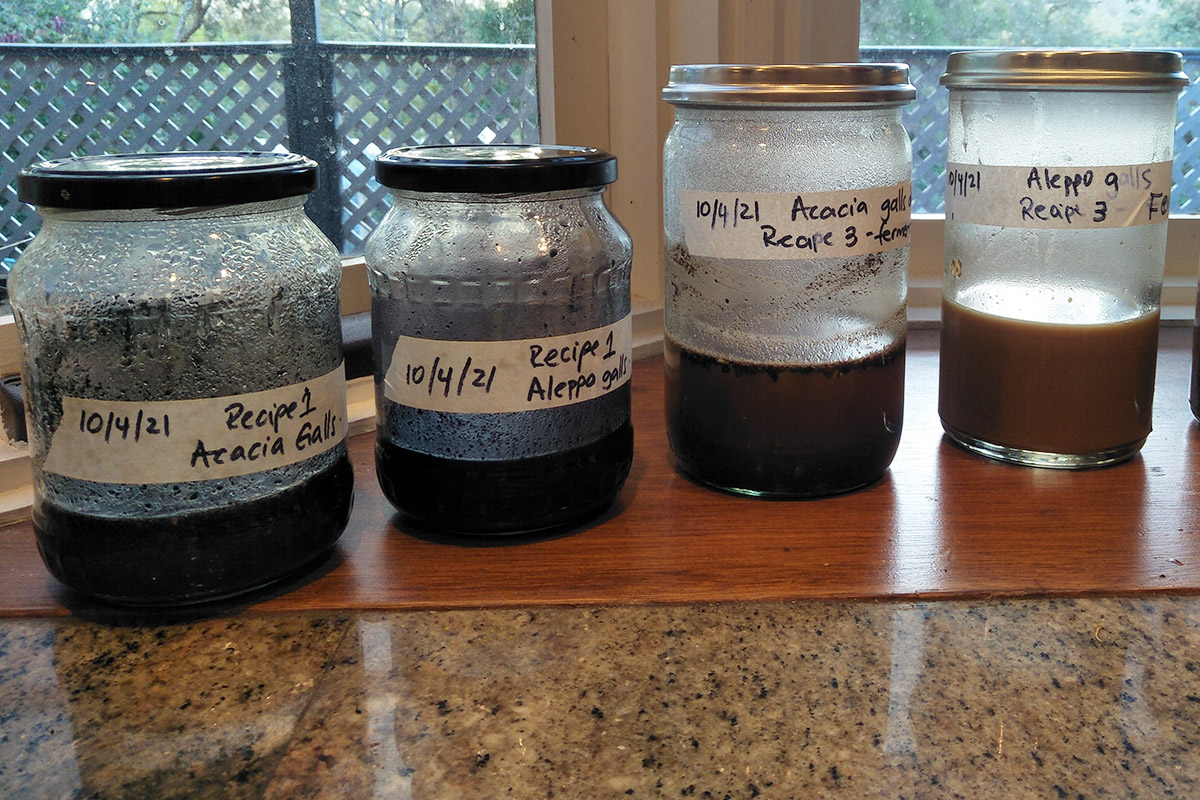 Jars with ink 