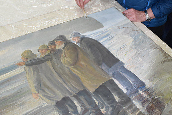 Detail of painting