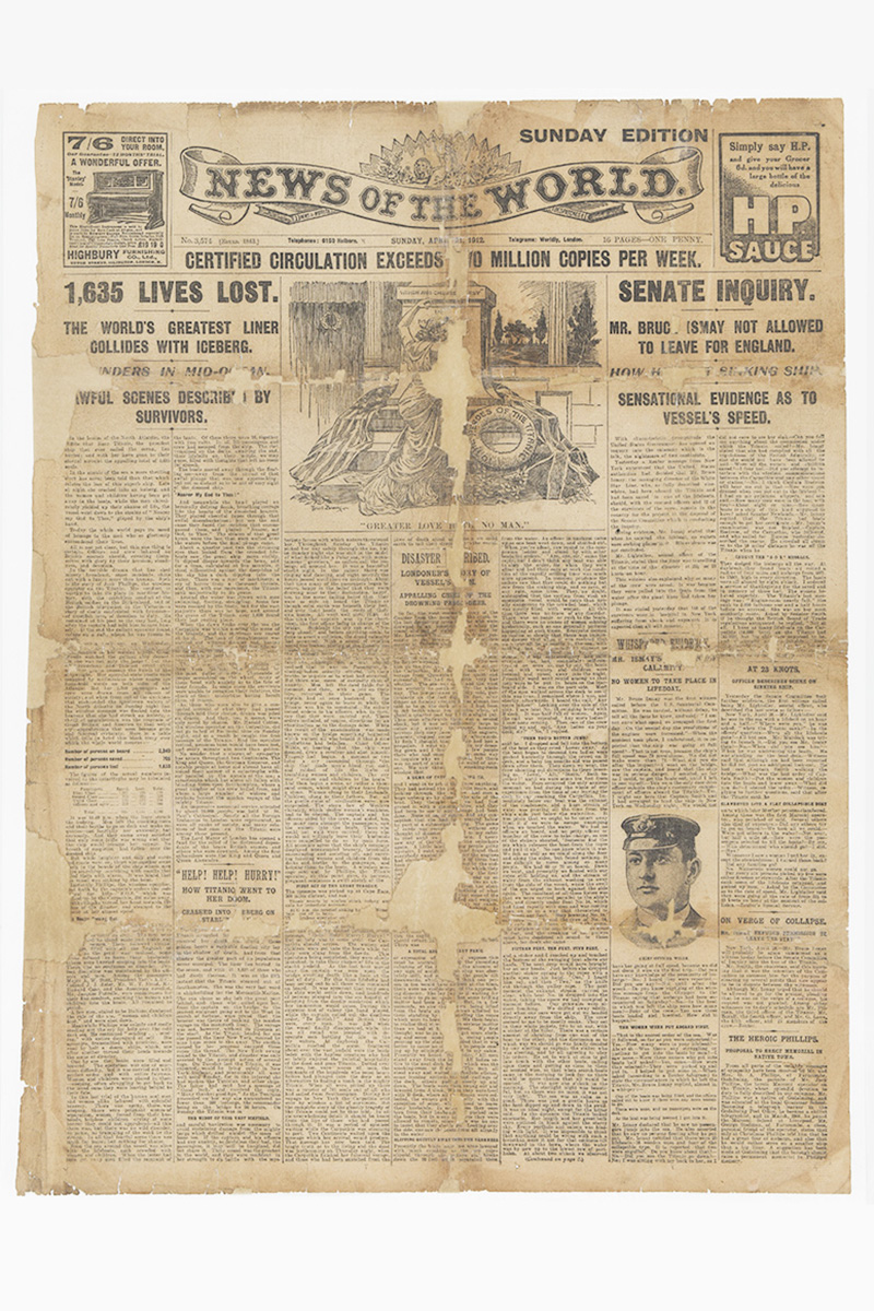 Newspaper after treatment