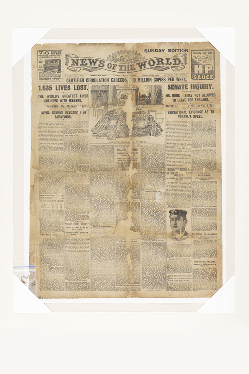 Newspaper after treatment