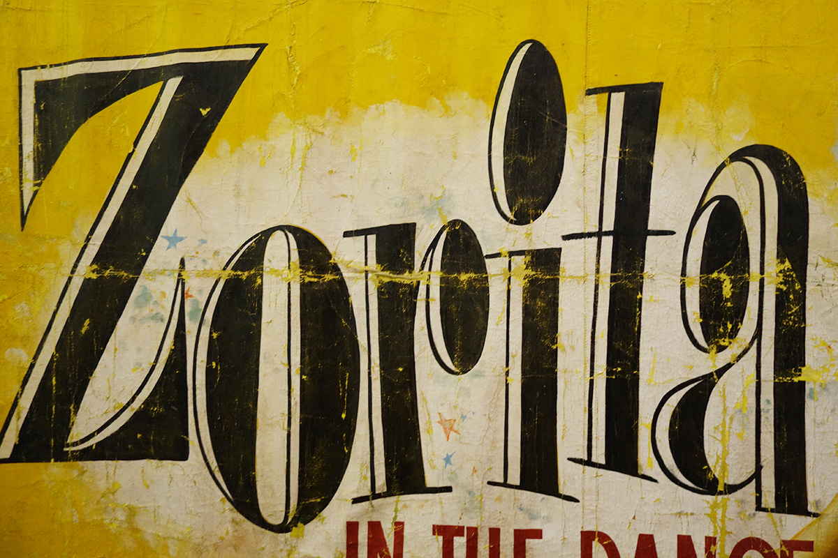 Detail of damage to banner
