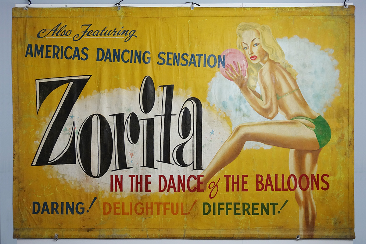 Banner after conservation treatment